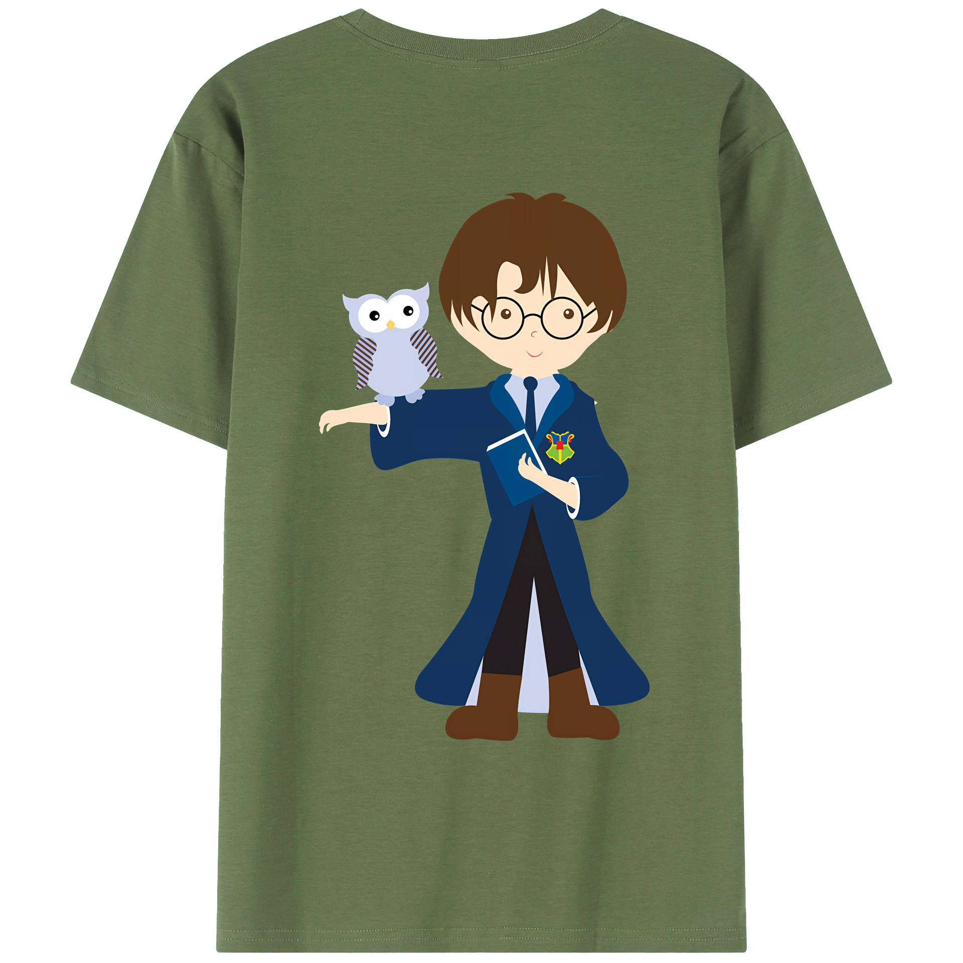 （画像用） Harry Potter ハリー・ポッターシリーズ 綿100％ メンズ半袖Tシャツ（バックプリント） 通気性
